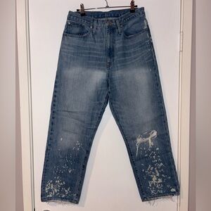 Madewell Distressed Blue Dad Jeans